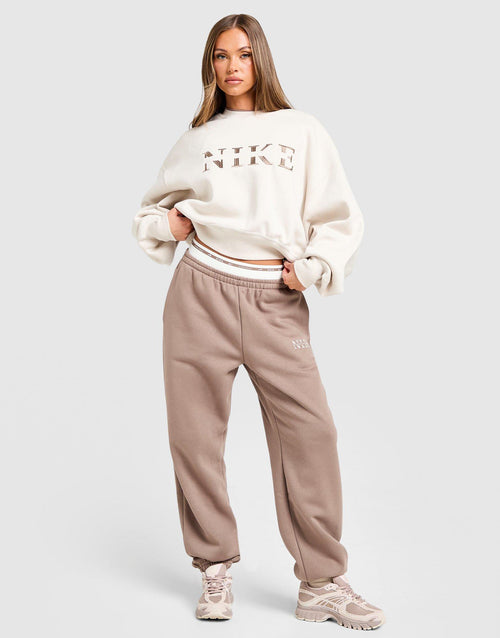 Graphic Swoosh Crop Crew Sweatshirt