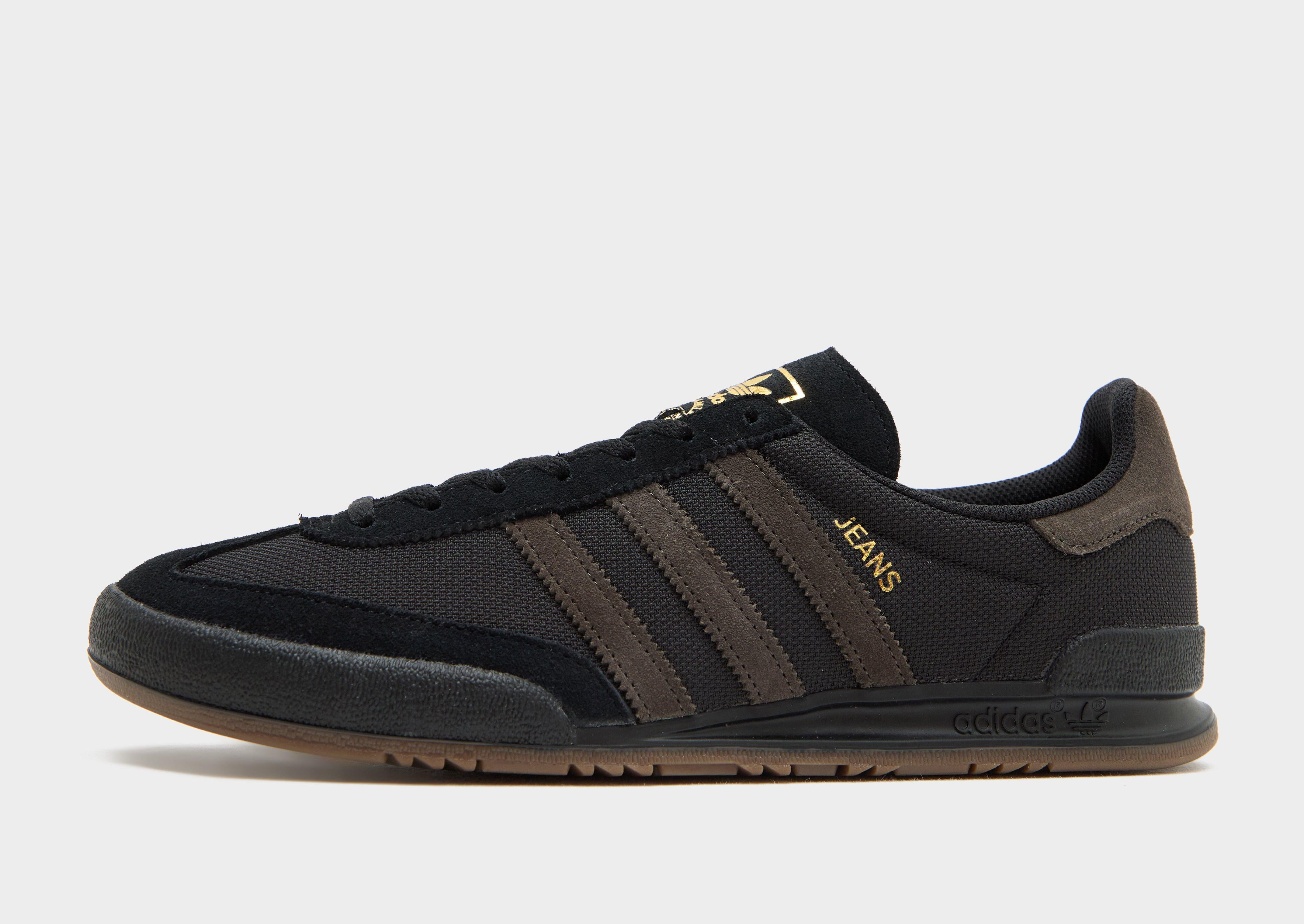 adidas jeans black leather