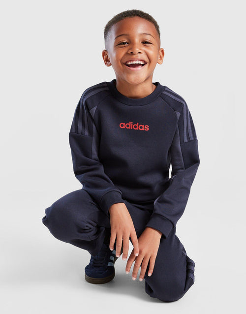 Colour Block Linear Crew Tracksuit Children's