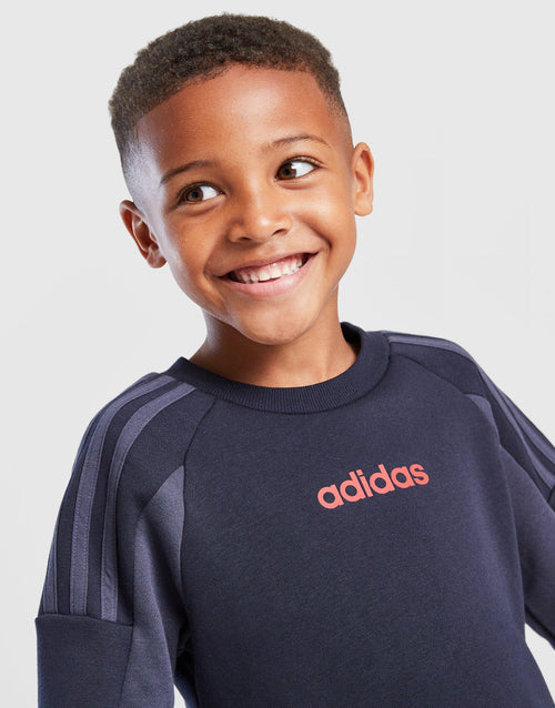 Colour Block Linear Crew Tracksuit Children's