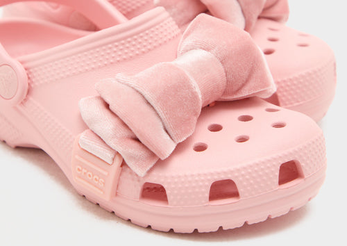 Classic Velvet Bow Clog Children