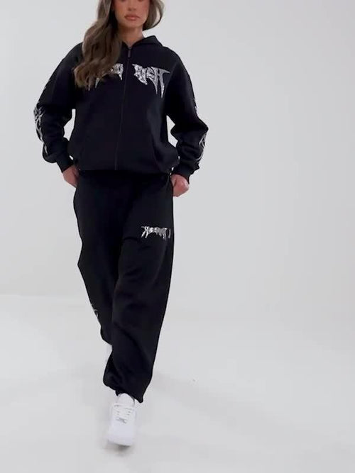 Quartz Diamante Oversized Joggers