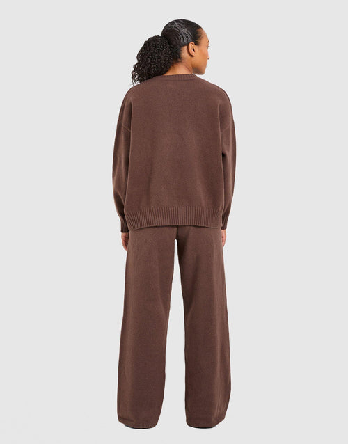 Varsity Knitted Wide Joggers