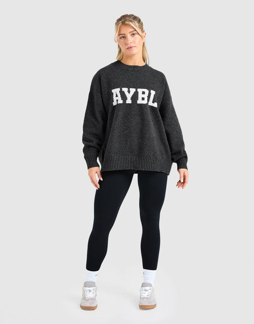 Varsity Knitted Crew Sweatshirt
