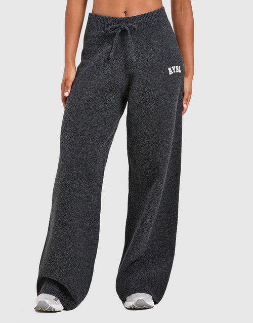Varsity Knitted Wide Joggers