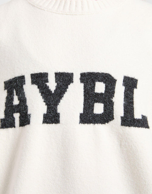 Varisty Knitted Crew Sweatshirt
