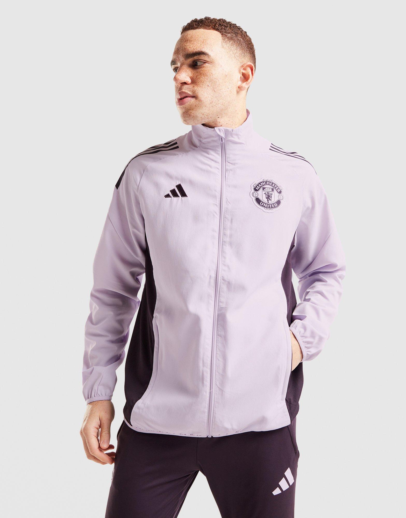 Manchester United F.C.×  トラックジャケット Purple adidas Manchester United FC Pre Match Jacket - JD Sports
