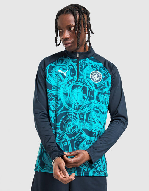 Manchester City FC Warm Up 1/4 Zip Top