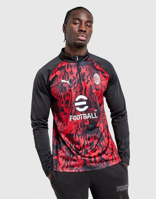 AC Milan Warm Up 1/4 Zip Top