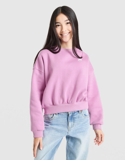 Girls' Club Crop Crew Sweatshirt Junior