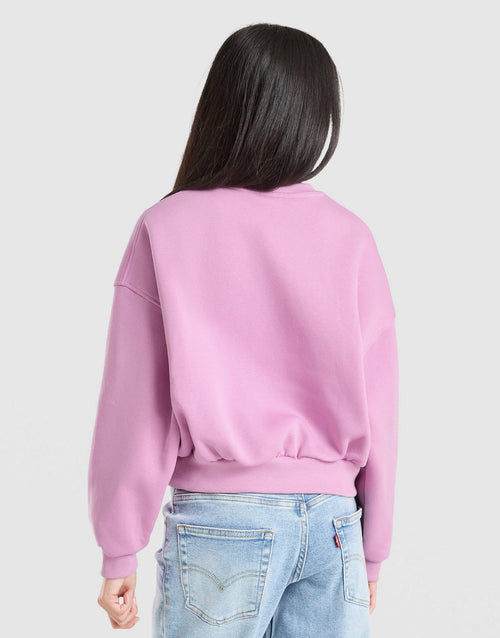 Girls' Club Crop Crew Sweatshirt Junior