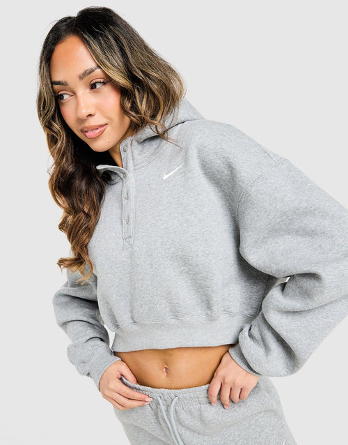 Phoenix Henley Crop Hoodie
