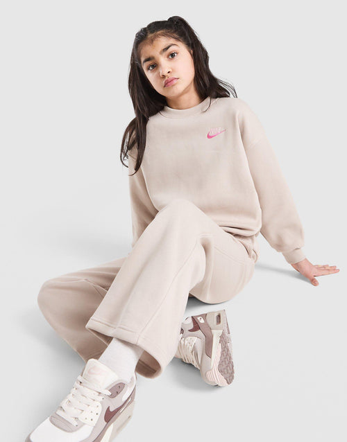 Girls' Dual Tone Oversized Crew Sweatshirt Junior