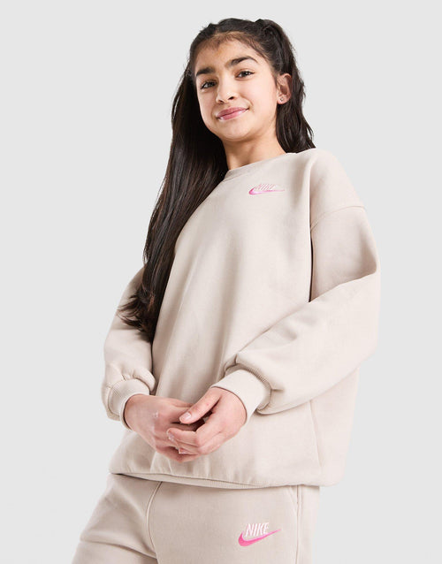 Girls' Dual Tone Oversized Crew Sweatshirt Junior
