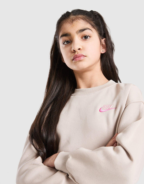 Girls' Dual Tone Oversized Crew Sweatshirt Junior