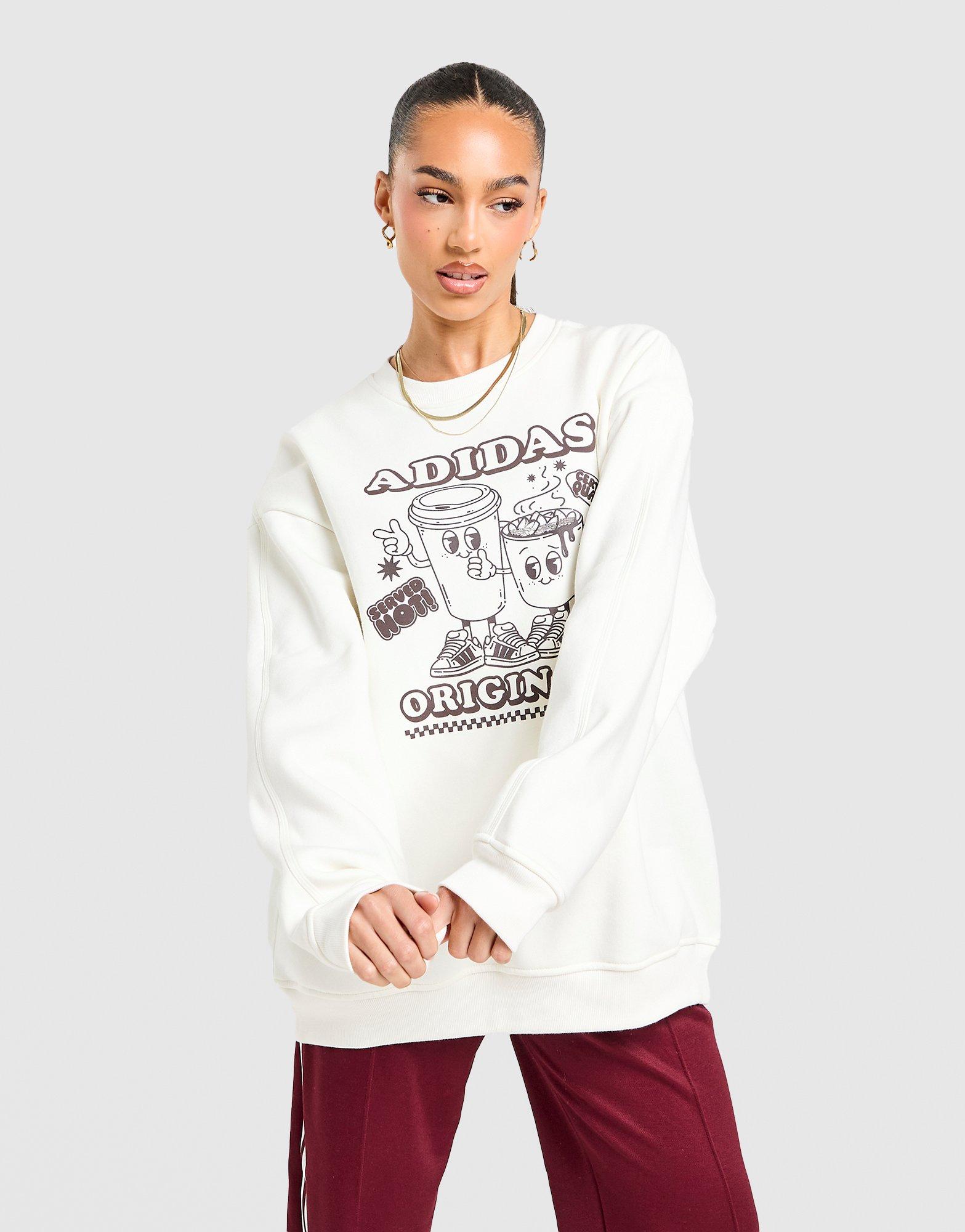 White adidas Coffee Club Crew Sweatshirt - JD Sports Singapore