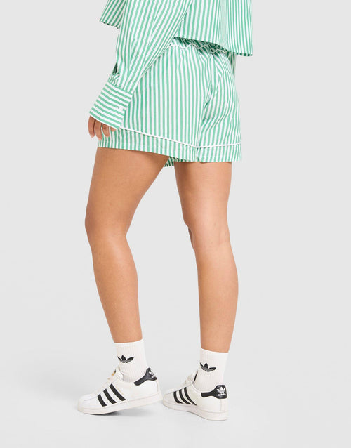 Striped Poplin Shorts