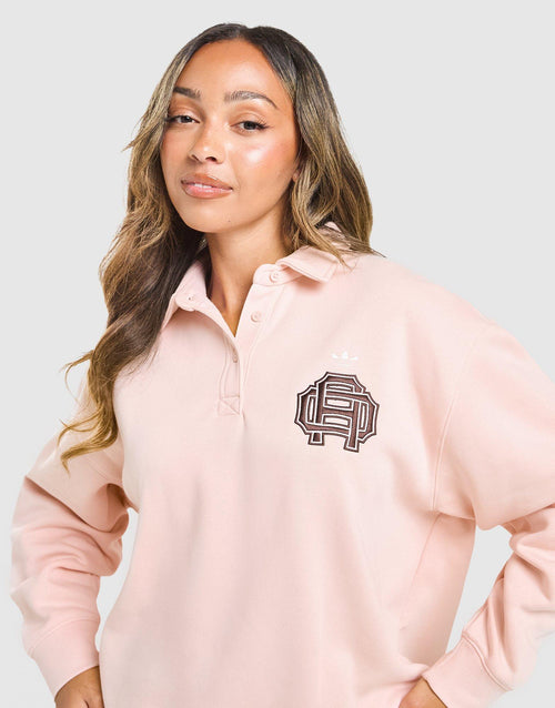 Emblem Collar Sweatshirt