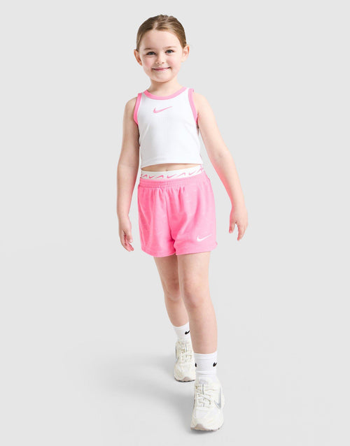 Girls' Ribbed Vest/Running Shorts Set Children