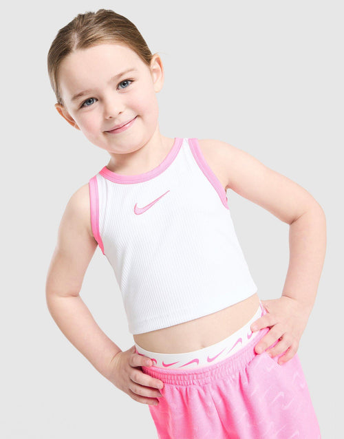 Girls' Ribbed Vest/Running Shorts Set Children