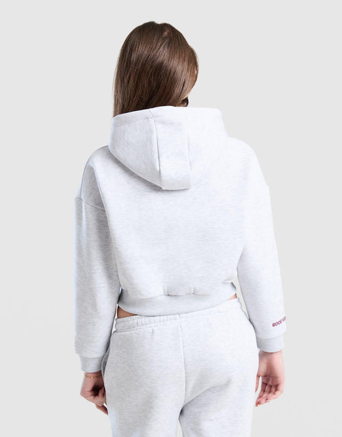 Sage Crop Full Zip Hoodie Junior's