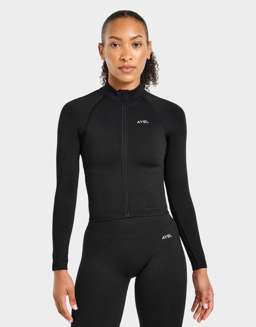 Enhance Full Zip Seamless Top