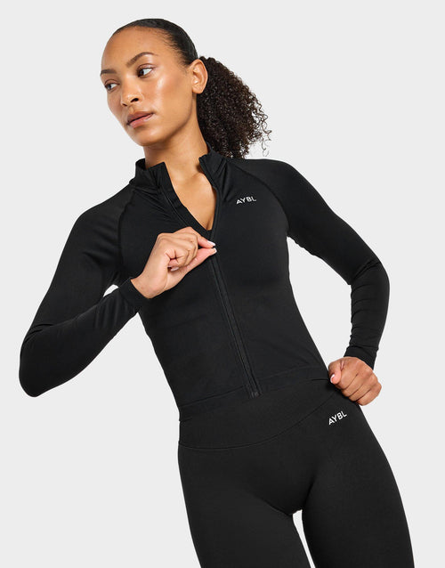 Enhance Full Zip Seamless Top