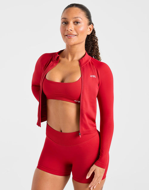Enhance Full Zip Seamless Top