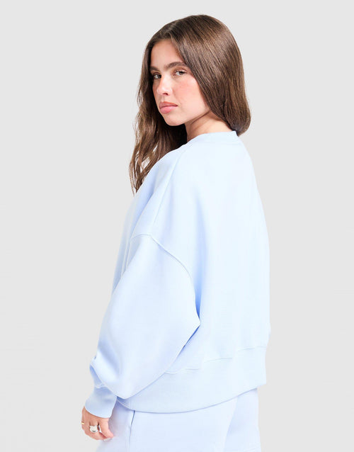 Phoenix Crop Oversized Crew Sweatshirt