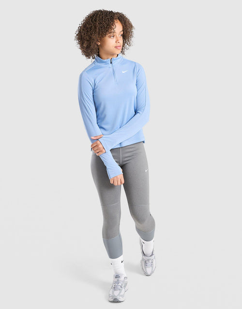 Girls' Fitness Long Sleeve 1/2 Zip Top Junior
