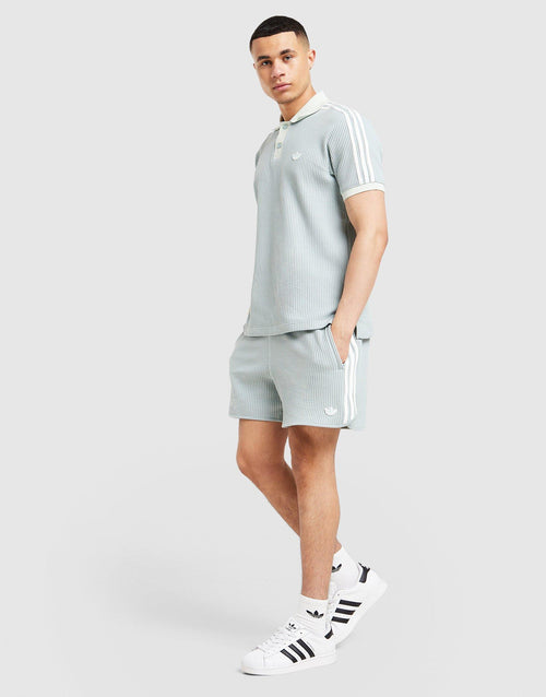 3-Stripes Waffle Knit Polo Shirt