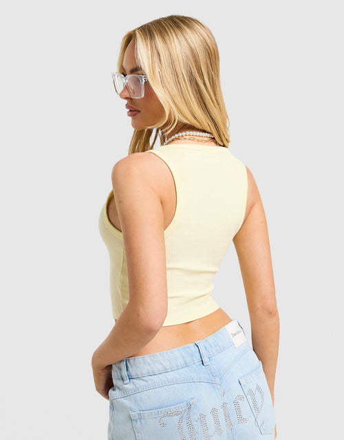 Rib Diamante Tank Top