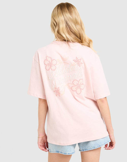 Floral Stitch Boyfriend T-Shirt