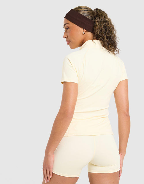 Sculpt Short Sleeve Full Zip Top