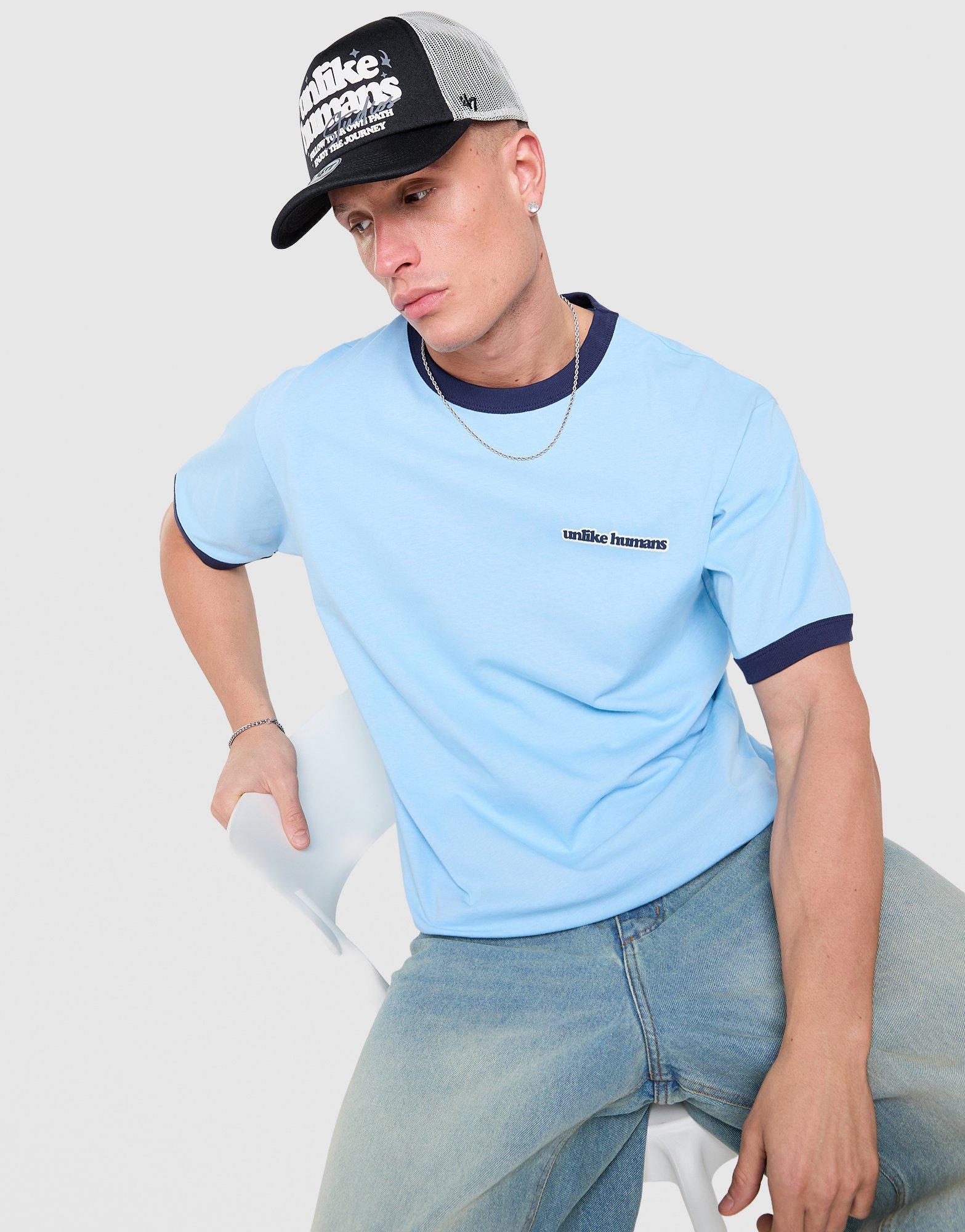 Blue Unlike Humans Alex Ringer T-Shirt - JD Sports Singapore