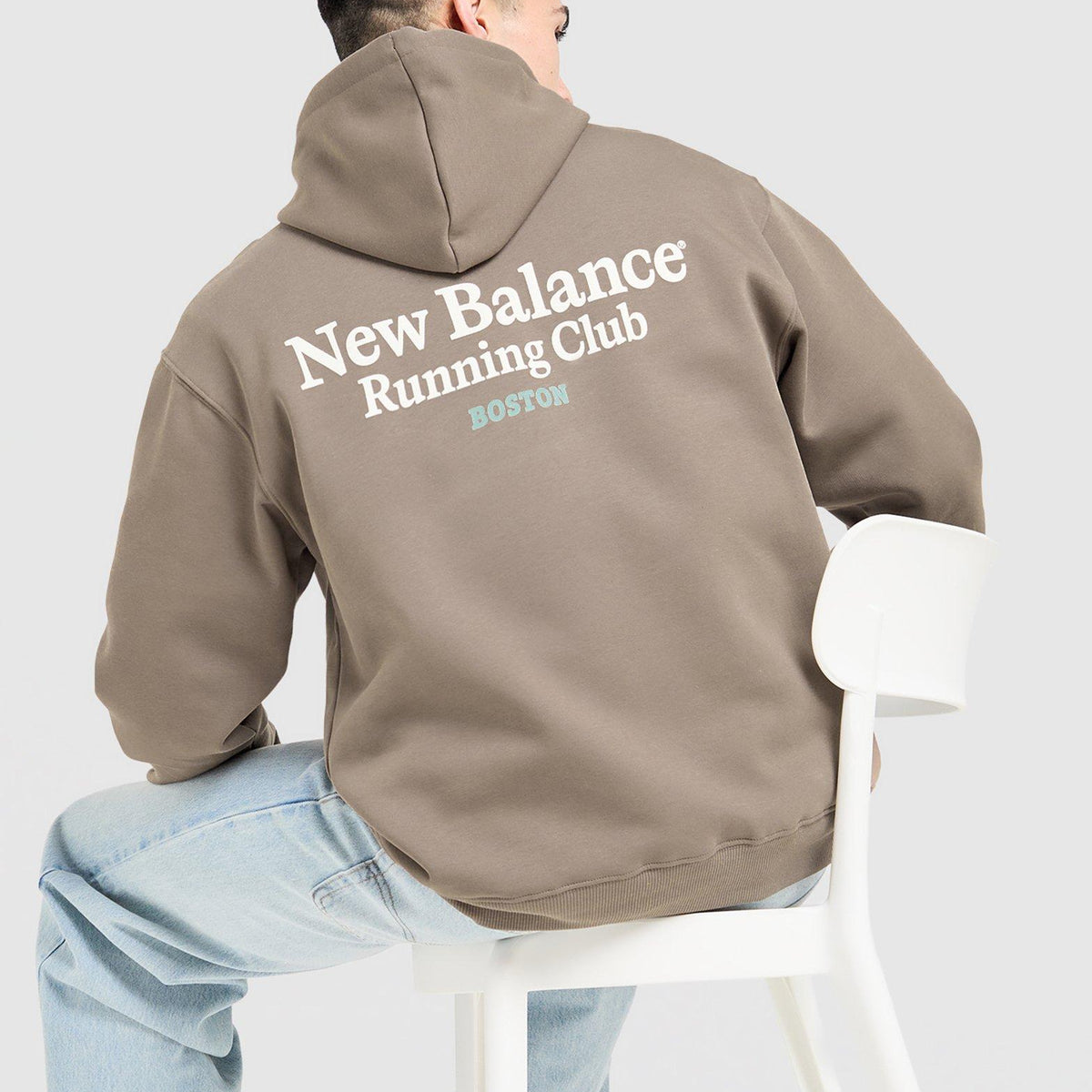 Brown New Balance Run Club Hoodie - JD Sports Singapore