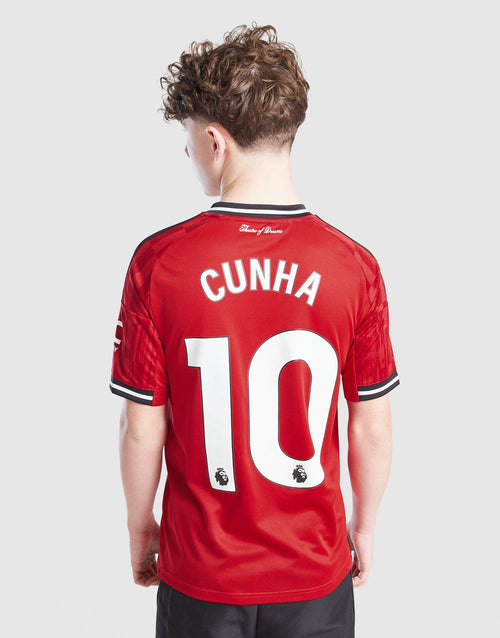 Manchester United 2025/26 Cunha #10 Home Shirt Junior's