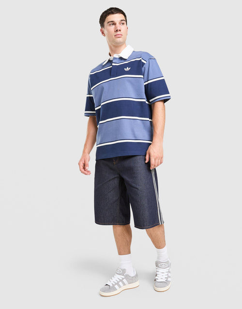 Striped Rugby Polo Shirt