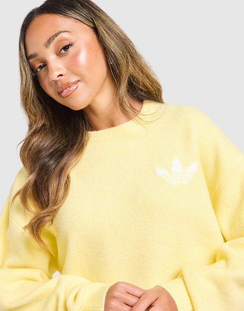 Trefoil Knit Crew Sweatshirt