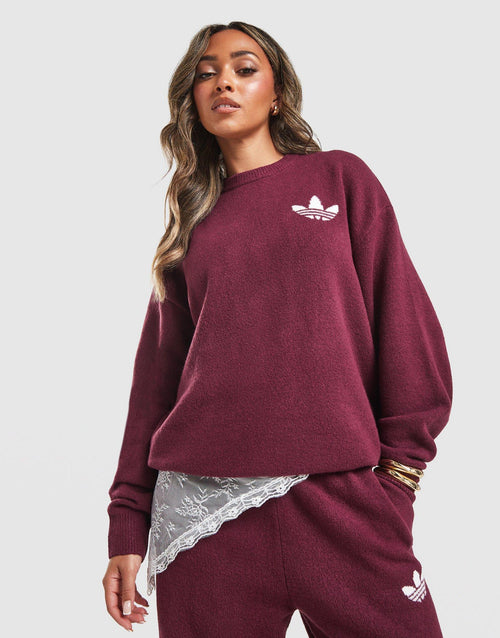 Trefoil Knit Crew Sweatshirt