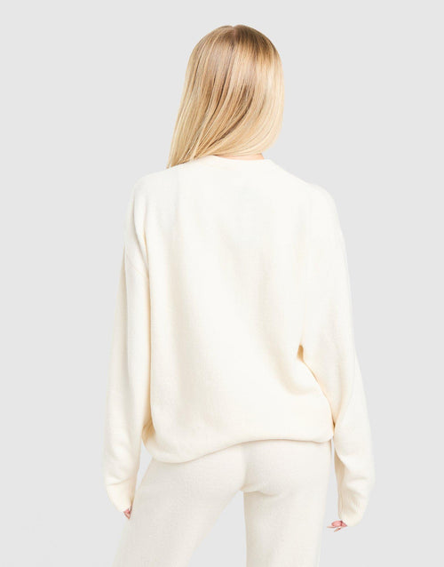 Trefoil Knit Crew Sweatshirt