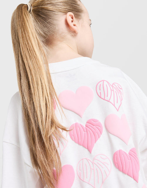 Girls' Heart Print T-Shirt/Shorts Set Children