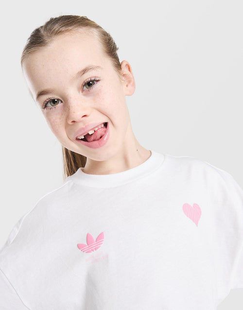 Girls' Heart Print T-Shirt/Shorts Set Children