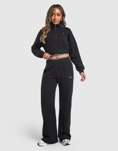 Wordmark 1/4 Zip Cropped Sweatshirt