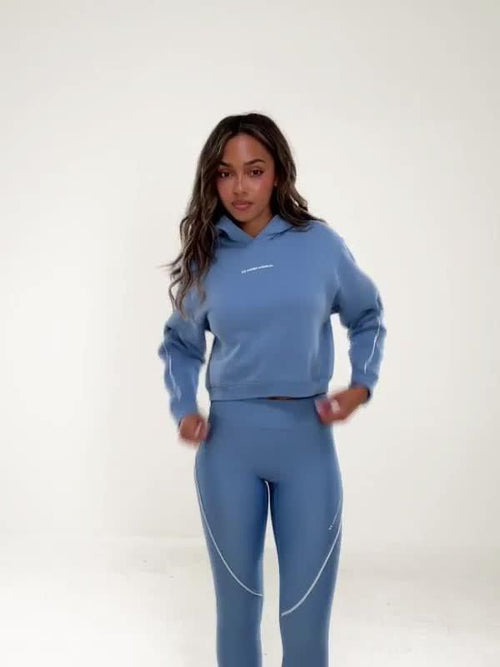 Piping Overhead Cropped Hoodie