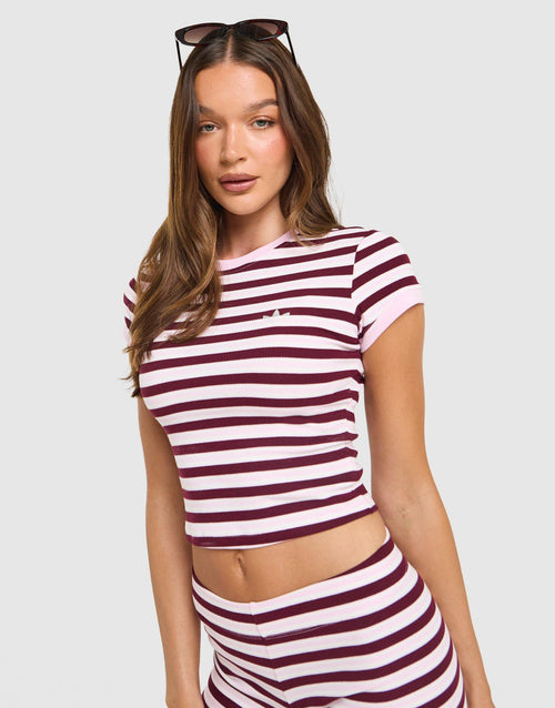 Striped Ribbed T-Shirt