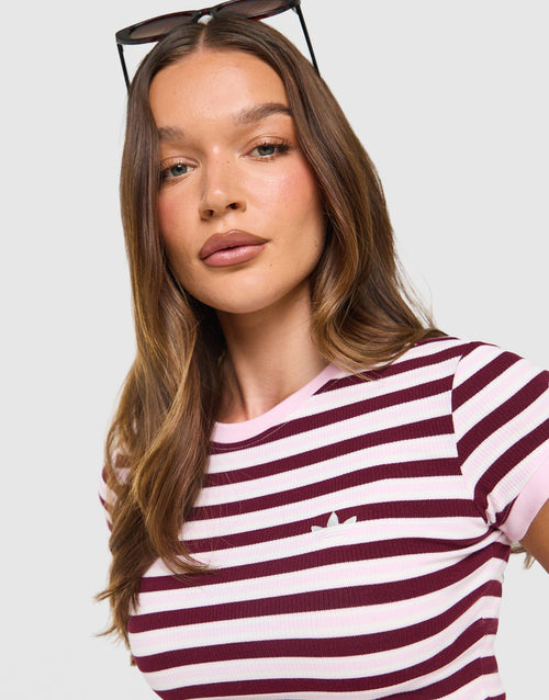 Striped Ribbed T-Shirt