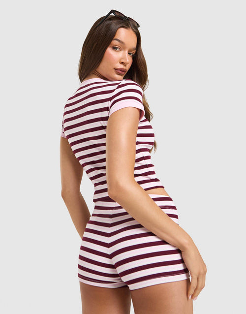 Striped Ribbed T-Shirt