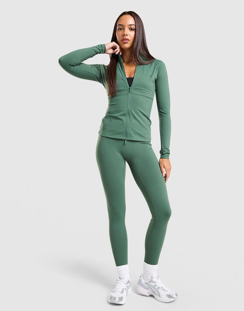 Sculpt Full Zip Fitted Top