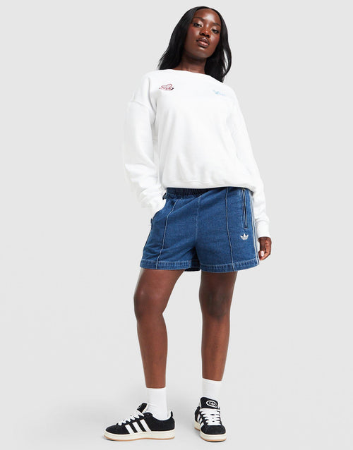 Sticker Oversized Crew Sweatshirt